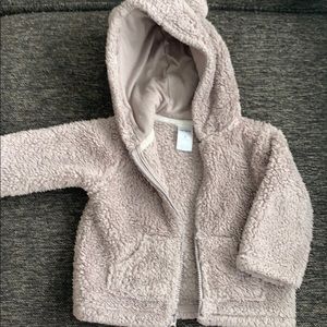 Carters 6 months zip up hooded fleece jacket